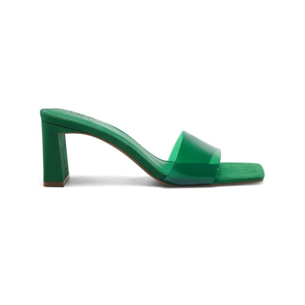 INC Womens Green Beyla Square Toe Block Heel Slip On Heeled Sandal 6.5 M - Picture 3 of 4